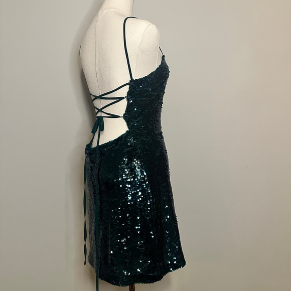Backless Sequin ZARA nwt party dress ✨ 90s / disco realness - Picture 2 of 5